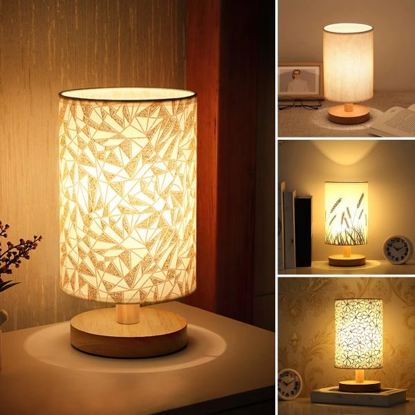 Lamp Shade With LED Bulb , Bedside Lamp