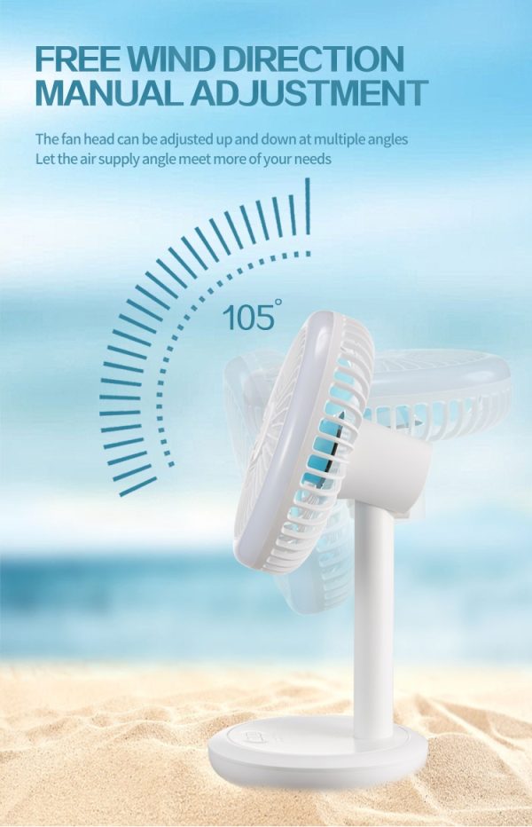 Suspendable Desktop Fan with LED Ring Light ( DP 7632 ) - Image 4