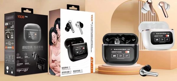 YX30 Bluetooth Wireless Color Touch Screen TWS Earbuds - Image 5