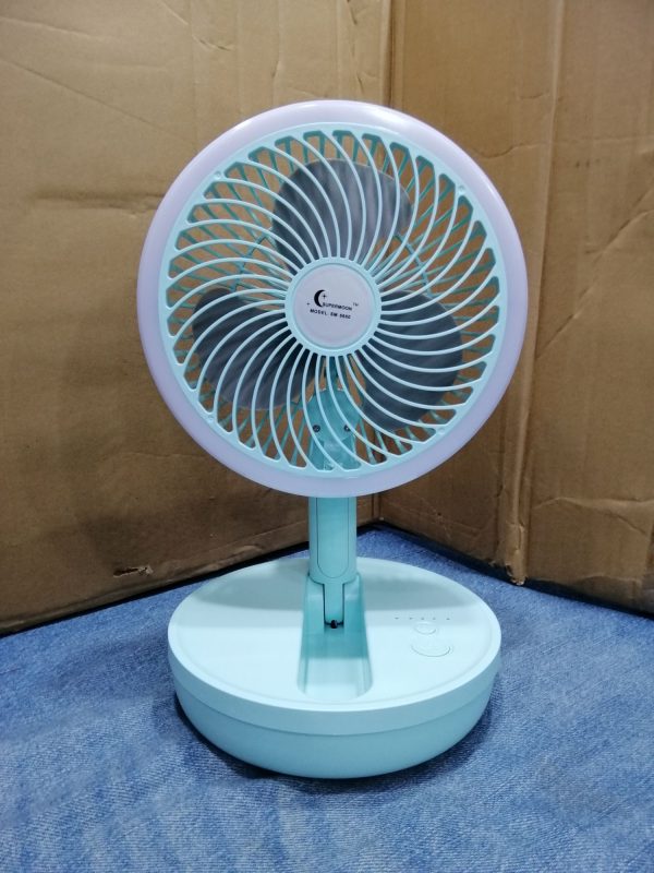 Supermoon SM 6660 Foldable Rechargeable AC/DC Fan With LED Light - Image 4