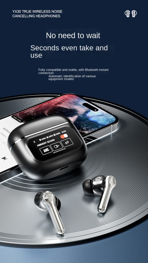 YX30 Bluetooth Wireless Color Touch Screen TWS Earbuds - Image 4