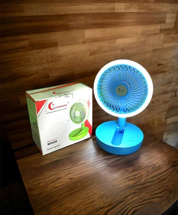 Supermoon SM 6660 Foldable Rechargeable AC/DC Fan With LED Light - Image 3