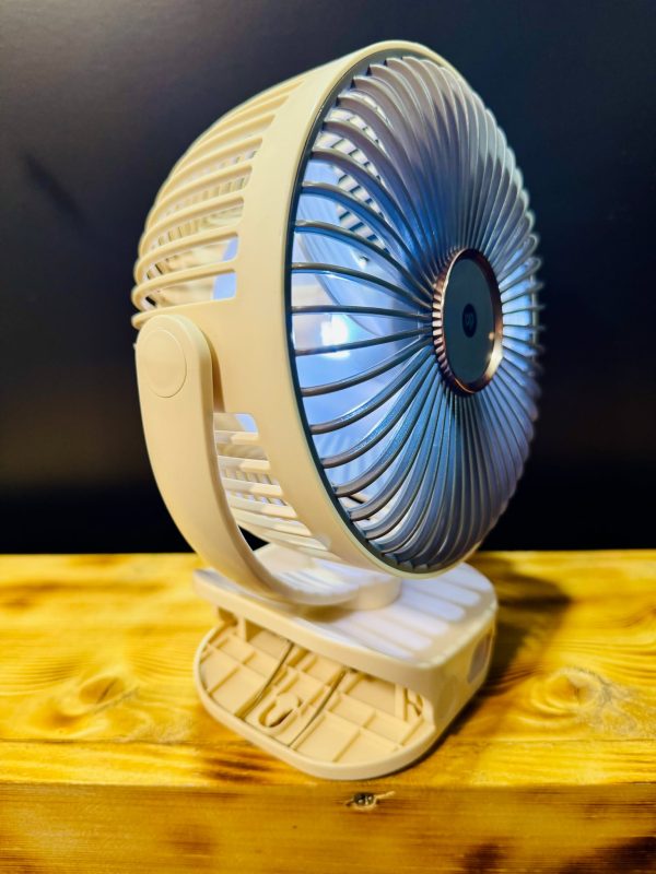 DP Rechargeable Clip-Desktop Fan With Light , 360° Adjustable (DP 7638) - Image 8