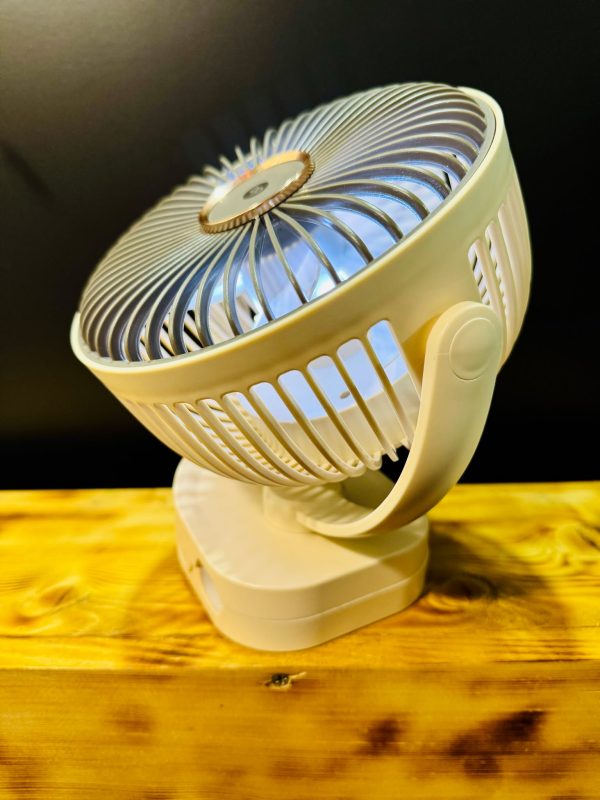 DP Rechargeable Clip-Desktop Fan With Light , 360° Adjustable (DP 7638) - Image 7