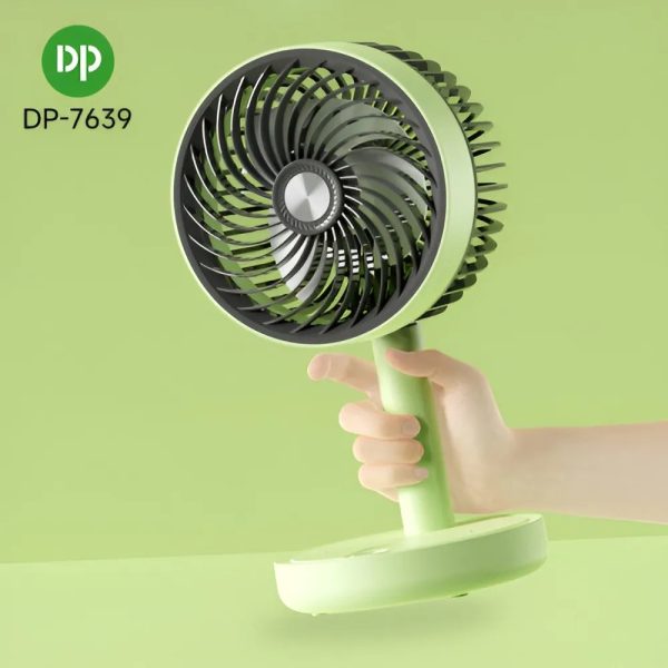 DP Rechargeable Desktop Fan , Head Up-Down Adjustable (DP 7639)