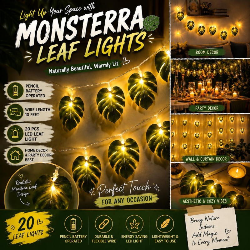 Monstera Leaf Light