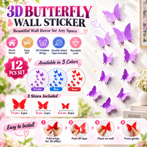 3D BUTTERFLY WALL STICKER