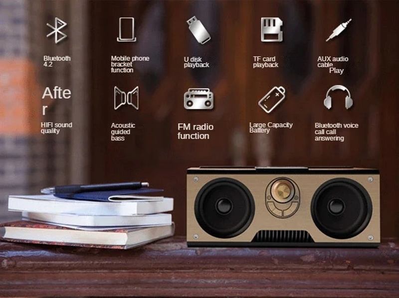 KM7 Wooden BT Speaker - Image 6