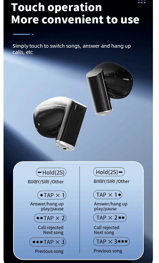 YX29 Touch Display Earbuds - Image 6