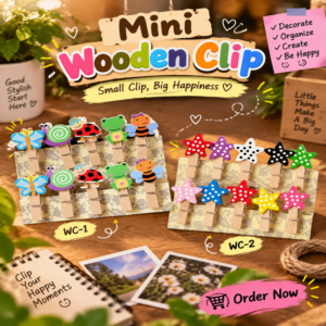 Mini Wooden Clip