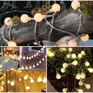 Warm White Snow Ball Lights