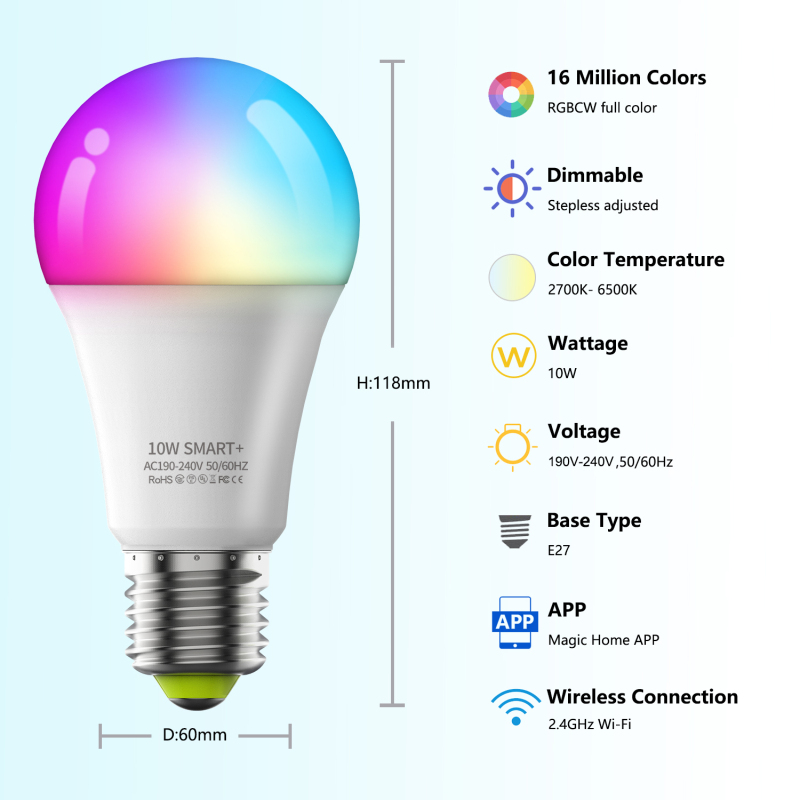 Smart LED Bulb (RGB-CW) - Image 9