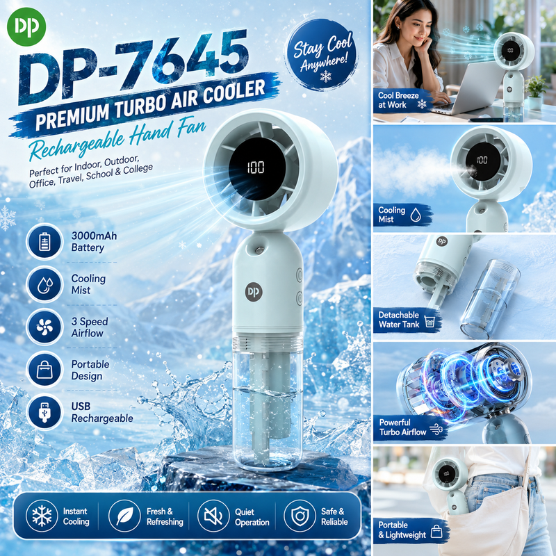 DP Turbo Air Cooler Hand Fan