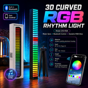 3D Curved RGB Rhythm Light